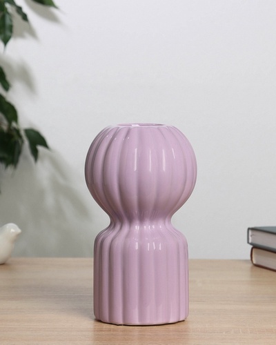 Ваза «Кэйлн», 20×9.5 см, керамика, сиреневая