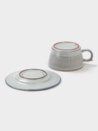 Чайная пара Ancient Greece, чашка 280 мл, блюдце d=15.5 см, керамика, голубая - Фото 5