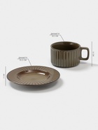 Чайная пара «Винтаж», чашка 250 мл, блюдце d=15.5 см, керамика, зелёная - Фото 2