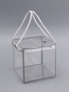 Коробка из PET с ручками, серебряная, 12×12×12 см - Фото 1
