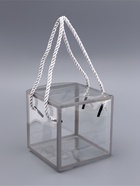 Коробка из PET с ручками, серебряная, 10×10×10 см - Фото 1