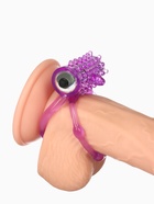 Кольцо эрекционное двойное и вибропуля с вибрацией и стимуляцией, силикон, сиреневый - Фото 5