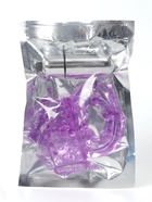 Кольцо эрекционное двойное и вибропуля с вибрацией и стимуляцией, силикон, сиреневый - Фото 8