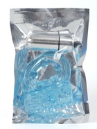 Кольцо эрекционное двойное и вибропуля с вибрацией и стимуляцией, силикон, голубой - Фото 8