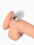 Кольцо эрекционное двойное и вибропуля с вибрацией и стимуляцией, силикон, прозрачный - Фото 5