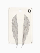 Серьги висячие со стразами «Вечное сияние» крылья, белые в серебре  (артикул 10749658)  большой выбор товаров оптом и в розницу по низким ценам с доставкой