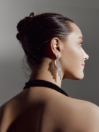 Серьги висячие со стразами «Вечное сияние» крылья, белые в серебре  (артикул 10749658)  большой выбор товаров оптом и в розницу по низким ценам с доставкой