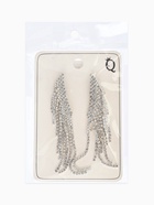 Серьги висячие со стразами «Вечное сияние» крылья, белые в серебре  (артикул 10749658)  большой выбор товаров оптом и в розницу по низким ценам с доставкой