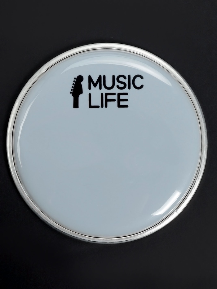 Пластик для барабана Music Life 6 дюймов, белый - Фото 1
