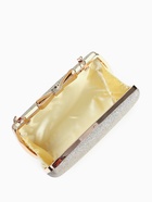 Сумка-клатч женская вечерняя на фермуаре, жёсткий корпус, с золотистой фурнитурой, золотистая - Фото 4