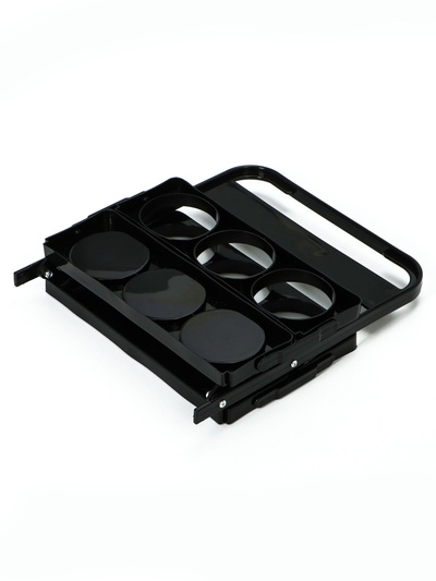 Переноска, подставка для 6 бутылок, 33 х 27,2 х 18 см, внутренний диаметр 7,8 см, черный