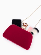 Сумка-клатч женская вечерняя на фермуаре, жёсткий корпус, с акцентной застёжкой, розовая - Фото 4