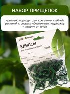 Набор прищепок для растений, 4.5×4.5 см, 20 шт., пластик, зелёные, Greengo - Фото 5