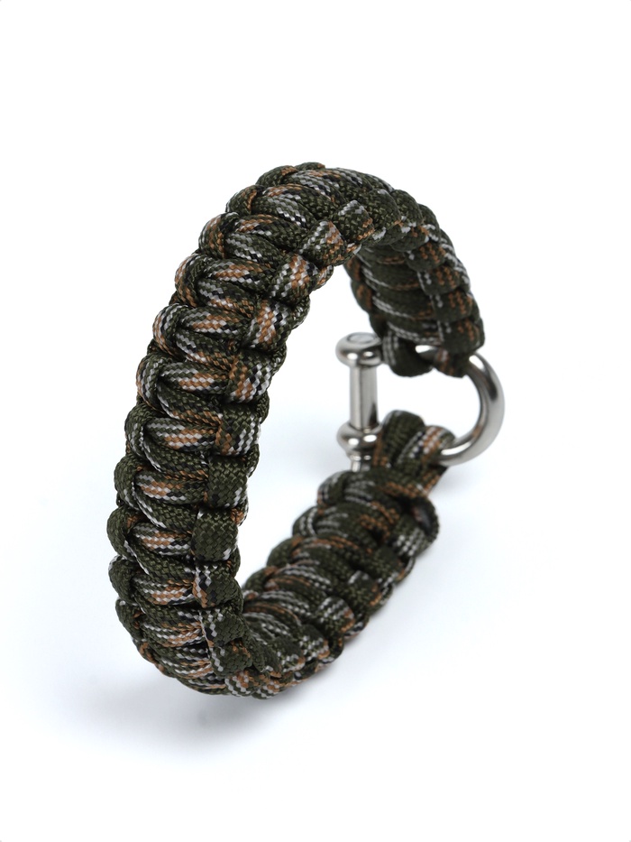 Браслет из паракорда, 25 см, цвет лесной камуфляж - Фото 1