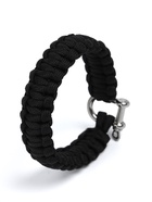 Браслет из паракорда, 25 см, черный - Фото 1