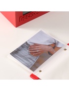 Фотоархив на 96 фото 10×15 см с фоторамкой 10×15 см «Бесконечно», красный, 20×15×12 см - Фото 7