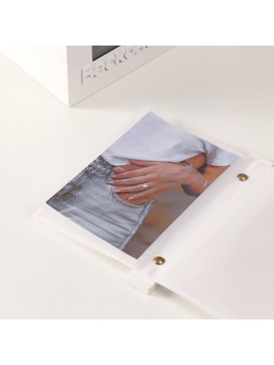 Фотоархив на 96 фото 10×15 см с фоторамкой 10×15 см «Бесконечно», белый, 20×15×12 см