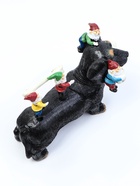 Садовая фигура из полистоуна «Такса с гномами», 20×9×15 см - Фото 7