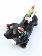 Садовая фигура из полистоуна «Такса с гномами», 20×9×15 см - Фото 8