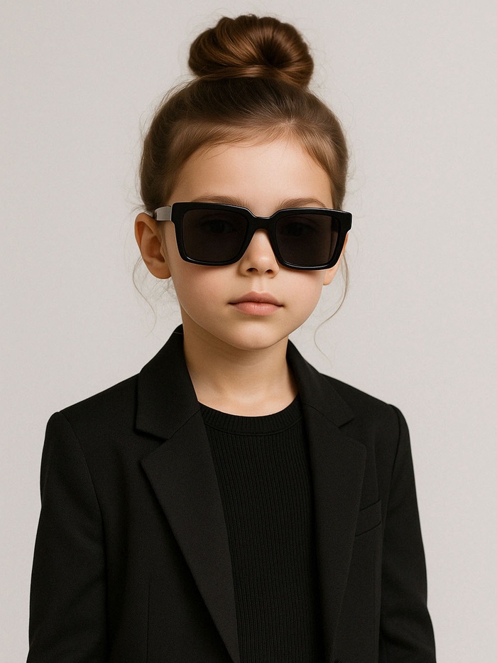 Очки солнцезащитные детские, uv 400, ширина 13 см, дужка 12.4 см, линза 5.5×3.7 см - Фото 1