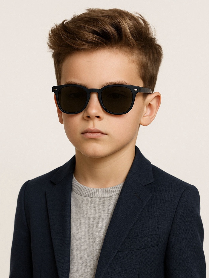 Очки солнцезащитные детские, uv 400, ширина 12.5 см, дужка 12.5 см, линза 4.5×3.8 см - Фото 1