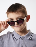 Очки солнцезащитные детские «Волна», uv 400, линза 4.1×3.2 см, чёрный - Фото 5