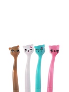 Ручка-прикол Calligrata «Котик», чёрный стержень, гелевая, МИКС (комплект 4 шт) - фото 68156994