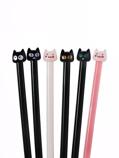 Ручка гелевая-прикол Кот МИКС