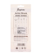 Набор кистей для рисования, синтетика, 6 штук: № 2, 4, 6, 8, 10, 12, круглые, с цветными ручками, пастель 10843668