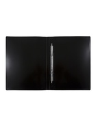 Папка с пружинным скоросшивателем А4, 700 мкм, 27 мм, Calligrata DeLuxe, внутренний карман, до 180 листов, черный - фото 33357253