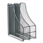 УЦЕНКА Лоток вертикальный для бумаг, 2 отделения, металлическая сетка, серый - Фото 2