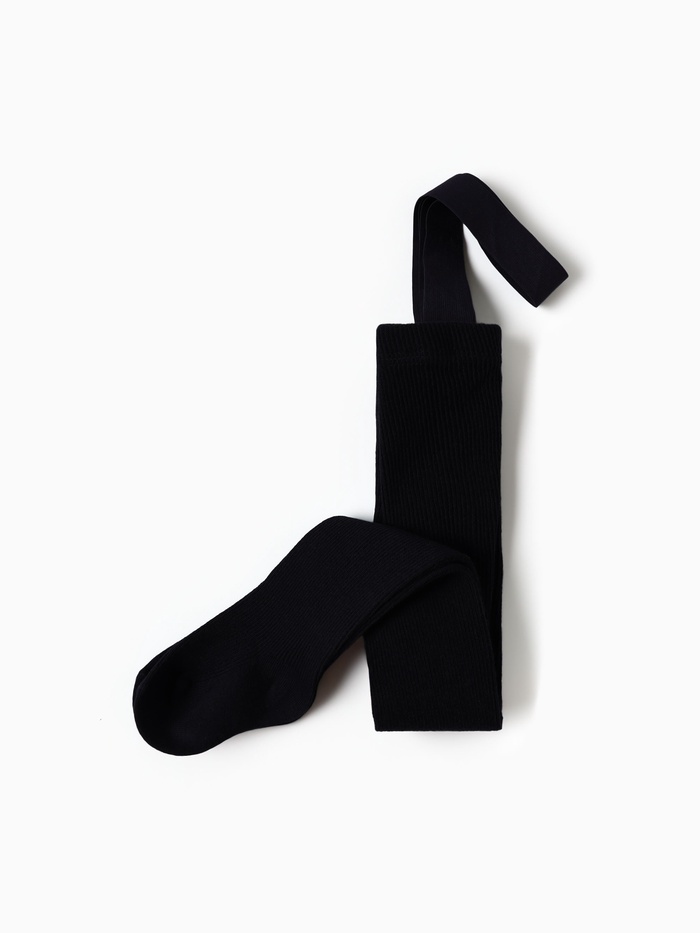 Колготки детские с лямками MINAKU, рост 74-80 см, чёрные - Фото 1