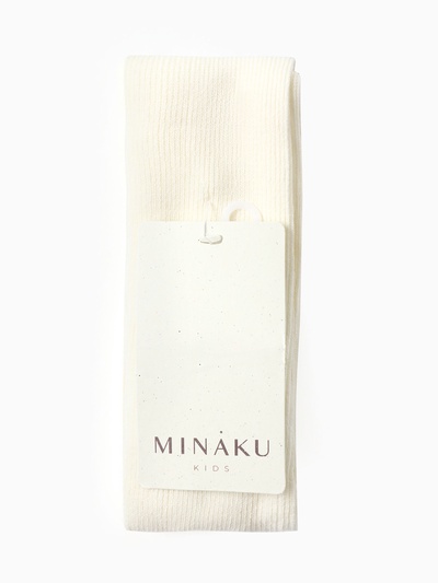 Колготки детские с лямками MINAKU, рост 62-68 см, молочные