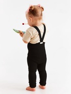 Лосины детские с лямками MINAKU, рост 80-86 см, чёрные - Фото 2