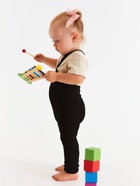 Лосины детские с лямками MINAKU, рост 86-92 см, чёрные - Фото 3