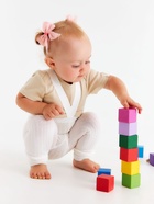 Лосины детские с лямками MINAKU, рост 68-74 см, белые - Фото 5