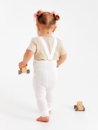 Лосины детские с лямками MINAKU, рост 86-92 см, белые - Фото 2