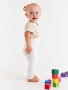 Лосины детские с лямками MINAKU, рост 86-92 см, белые - Фото 4