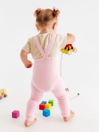 Лосины детские с лямками MINAKU, рост 86-92 см, розовые - Фото 3