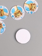 Кабошон стекло для творчества "Круг. Страус" 3х3 см (10 шт) - фото 808626515