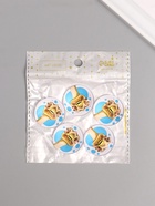 Кабошон стекло для творчества "Круг. Страус" 3х3 см (10 шт) - фото 808626517