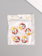 Кабошон стекло для творчества "Круг. Совушка в шляпке" 3х3 см (10 шт) - фото 808626525