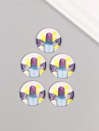 Кабошон стекло для творчества "Круг. Милая голубка" 3х3 см (10 шт) - фото 808626532