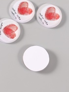 Кабошон стекло для творчества "Круг. Сердце отпечатки" 3х3 см (10 шт) - фото 808626555