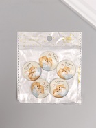 Кабошон стекло для творчества "Круг. Котики. Я рядом" 3х3 см (10 шт) - фото 808626565