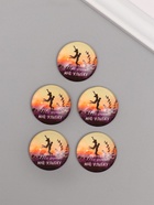 Кабошон стекло для творчества «Круг. Ты даришь мне улыбку», 3×3 см 10656396