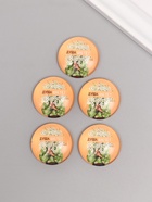 Кабошон стекло для творчества «Круг. Душа цветёт», 3×3 см 10656397