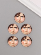 Кабошон стекло для творчества «Круг. Парень», 3×3 см 10656398