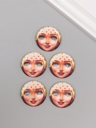 Кабошон стекло для творчества «Круг. Русская красавица», 3×3 см 10656405