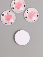 Кабошон стекло для творчества «Круг. Следы кошки», 3×3 см 10656409